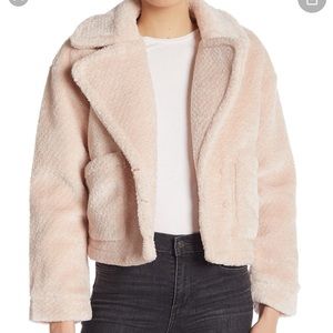 BLOOMINGDALES Bagatelle Fuzzy Pink Coat